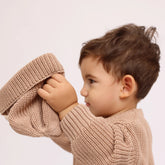 Kindermuts van biologisch katoen - Taupe